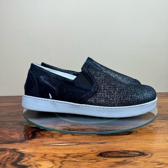DAVID TATE Valentina Metallic Slip-On Sneaker - Black / Rose Leather - Picture 5 of 15